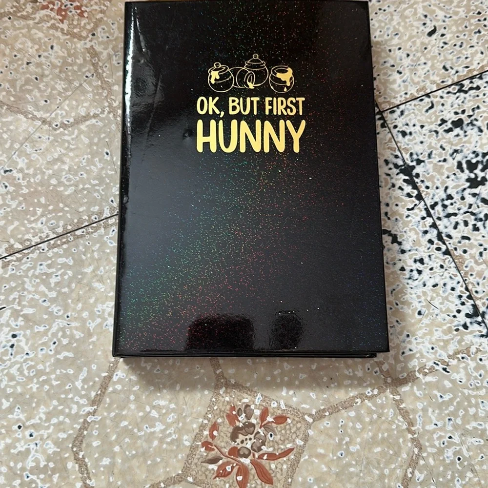 Winny the Pooh! Black and Gold 'OK, BUT FIRST HUNNY' Notebook brand new with tag